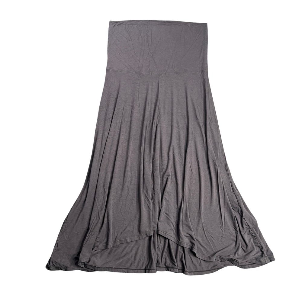 Caraucci Women's Large Dusty Purple High Low Maxi Skirt Fold Over Waist Flowy